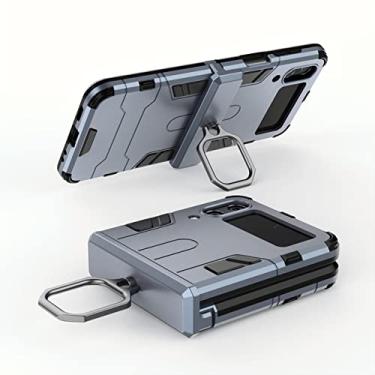 Imagem de Capa protetora anti-choque para Samsung Z Flip4 para Samsung Galaxy Z Flip4 5G Flip 4 Capa de proteção pesada, azul marinho, para Samsung Z Flip 4
