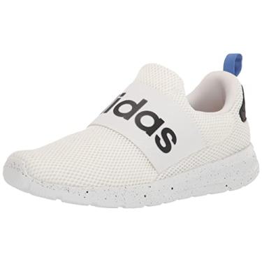 Imagem de adidas Tênis de corrida masculino Lite Racer Adapt 4.0, Núcleo branco/preto, 7.5