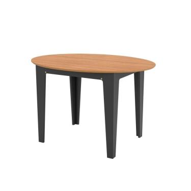 Imagem de Mesa Extensível Oval 159cm Aberta Dalla Costa Freijó/Preto