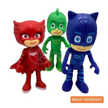 Imagem de Kit 3 Bonecos Brinquedos Pjmasks Grandes 14Cm