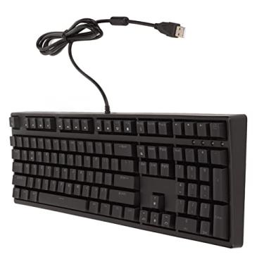 Imagem de KOSDFOGE Teclado Mecânico, 108 Teclas Blue Professional Switch Ergonômico One Key Calculator Function F108 Wired Keyboard ABS for Gaming Office Black