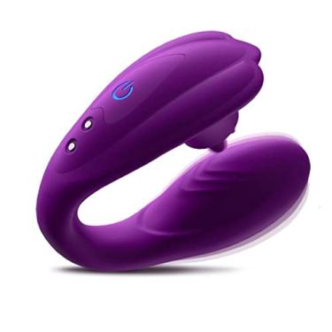Imagem de Vibrador Feminino Com Controle Remoto 10 Velocidades Sexuais Estimulador Clitóris e Ponto G Sexual Erótico (Roxo)
