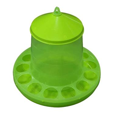 Imagem de Gralara Alimentador de Recipiente de alimentação Suprimentos de criação Bebedor de ração Balde Alimentador automático de aves para, 28x24cm Sem suporte