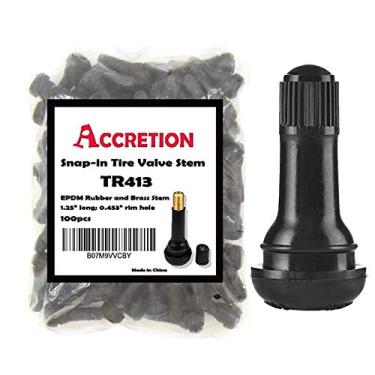 Imagem de ACCRETION TR413 haste de válvula de borracha de encaixe para pneu (100 peças/bolsa)