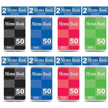 Imagem de Livros de Memo Espiral de 10 cm x 15 cm | Blocos de Notas de Bolso (Pacote com 8) Fios com Regras