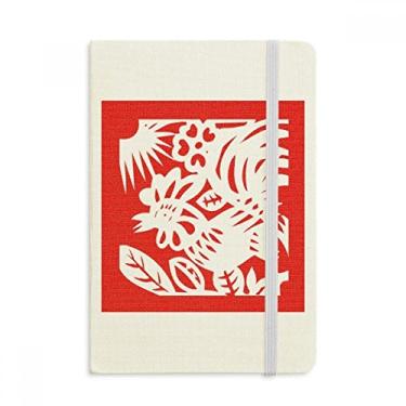 Imagem de Caderno de papel com estampa de animal de galo do zodíaco chinês, capa dura oficial, diário clássico