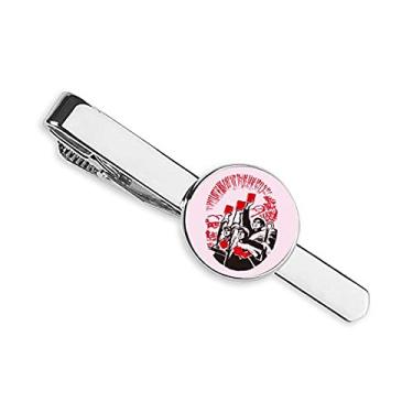 Imagem de China Red Education Propaganda Unity Gravata Clip Bar Presente Homem Empresarial