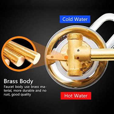 Imagem de 2/3/4/5 Formas de entrada de água fria e quente, 10/12,5/14,5 cm, conjunto de válvulas misturadoras de chuveiro para banheiro G1/2, cartucho de cerâmica, alça dupla, para box de chuveiro e banheira de vapor