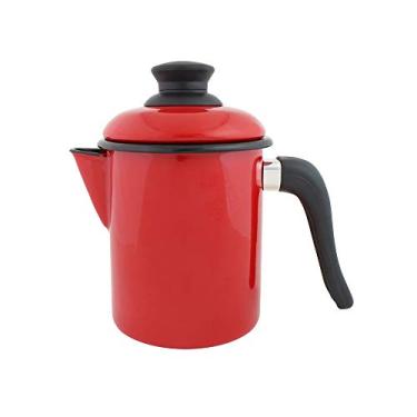 Imagem de Leiteira 10 Esmaltada Vermelha - 900 ml - Linha Ewel, Vermelho