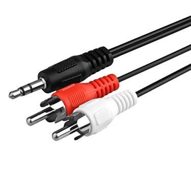 Imagem de JEXON STEREO MINI 3,5 mm para cabo de áudio RCA duplo/mini 3,5 mm para dois plugues RCA 1,8 m