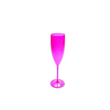 Imagem de Jogo de 100 Taças de Champanhe acrílico cristal colorido 150ML cor:Pink Neon