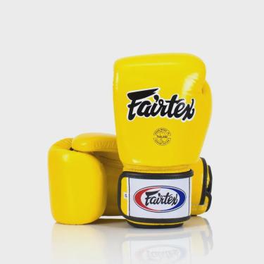 Imagem de Luva de Boxe e Muay Thai Couro Fairtex Amarelo