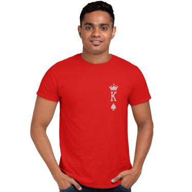 Imagem de Camiseta Masculina Rei de Espadas Baralho Truco Jogo Cartas