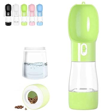 Imagem de Misthis Garrafa de água portátil para cães – Dispensador de água para cães à prova de vazamento com tigela e recipiente de comida, seguro para lava-louças, plástico de grau alimentício para animais de