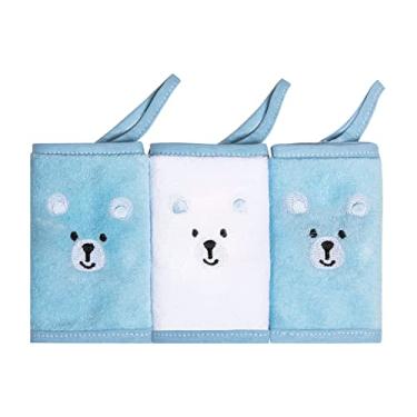 Imagem de PAPI DESDE 1974 Paninho De Boca Urso Atoalhado Bordados Karinho C/Prendedor De Chupeta Para Bebê 30Cm X 30Cm Contem 03 Un