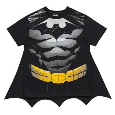 Imagem de Camiseta Menino Com Capa Batman Fakini