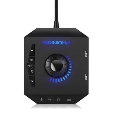 Imagem de Placa de som externa de computador conversor adaptador de áudio estéreo de canal 7.1 com interface de 3,5 mm e interface USB para PC e laptop