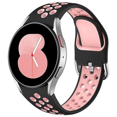 Imagem de DaQin Pulseira esportiva sem lacunas compatível com Samsung Galaxy Watch 7/6/5/4 de 40 mm e 44 m/Galaxy Watch FE/Watch 6 4 Classic de 43 mm, 47 mm, 42 mm e 46 mm/Watch 5 Pro de 45 mm, pulseiras de