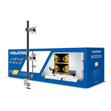 Imagem de Suporte para 2 Monitores de 14 a 32" Vertical com Base Morsa SIM-1500 Aquário