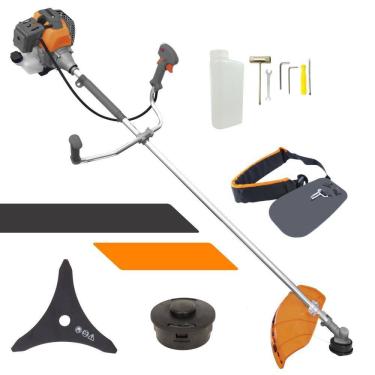 Imagem de Roçadeira Aparador de Grama Á Gasolina Tekna RL520P Plus Motor 2T 52cc 2HP Modelo Compl...