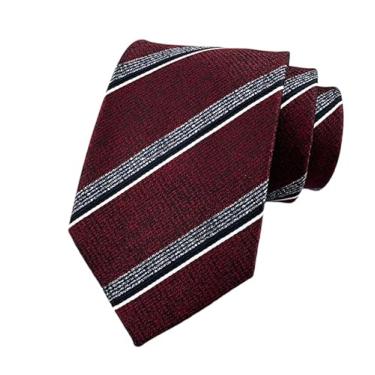 Imagem de GGWMSKRH Gravata masculina 1 peça masculina 8 cm carreira gravata listrada camisa de negócios, G, tamanho �nico