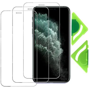Imagem de Protetor de tela ultra transparente para iPhone 11 Pro e iPhone X/XS (pacote com 3) com alinhador universal, borda 2,5D, película protetora de vidro temperado 9H para iPhone X/XS/11 Pro