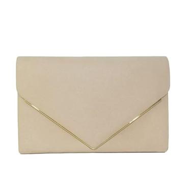 Imagem de Bolsas de noite femininas bolsa clutch pequena fofa clássica envelope bolsa transversal para festa de casamento formal com corrente removível, Nude-01, 8.27” (L)x5.12” (H)x1.97”(W)
