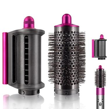 Imagem de Bocal antivoo + escova de volume redonda para Dyson para Airwrap Styler HS01/HS05 970750-01 969489-01, acessório de secador alisador para Dyson Airwarp