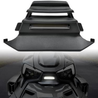 Imagem de KATIMOTO Carenagem frontal para Can Am Ryker 600 900 2019-2024, carenagem frontal central preta com luz de destaque para acessórios Can-Am Ryker 600 900 Rally Edition 2019-2024, (substitui #705013110)