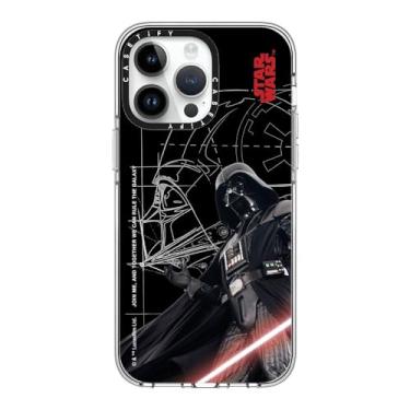 Imagem de CASETiFY Capa transparente para iPhone 14 Pro Max [Star Wars Co-Lab/Não amarela/Proteção contra quedas de 2 metros/Magsafe] - O Lorde Sith Darth Vader - Transparente