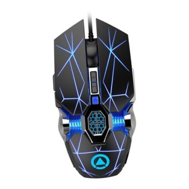 Imagem de Mouse óptico para laptop notebook mouse com fio para jogos com retroiluminação RGB Mouse com fio para computador mouse para laptop mouse mecânico modelo privado Abs / 1680