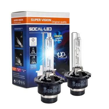 Imagem de SOCAL-LED 2x D2S HID Lâmpadas 35W AC OEM Xenon Farol Substituição Direta 8000K Azul Gelo