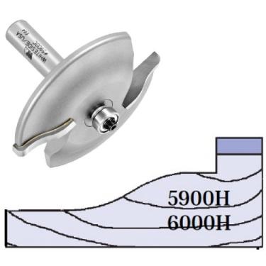 Imagem de Brocas de roteador Whiteside 5900H de perfil de painel elevado grande com 7,6 cm de diâmetro grande e 3,8 cm de comprimento de corte