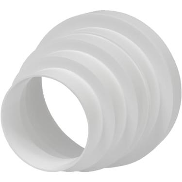 Imagem de Redutor em linha de duto de 7,6 cm até 15,2 cm - Conector universal de plástico - Adaptador de tamanho de tubo de ventilação - Ar condicionado, aquecimento, resfriamento - Conversor de duto de