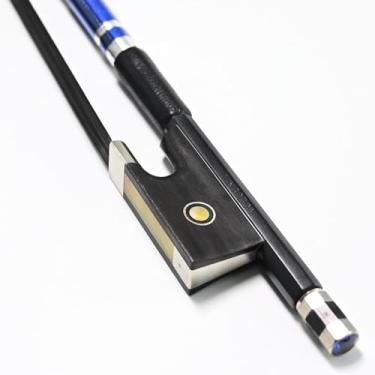 Imagem de Arco de violino avançado de fibra de carbono design exclusivo com vingobow de cristal (4/4, arco de violino de cabelo de cavalo preto)