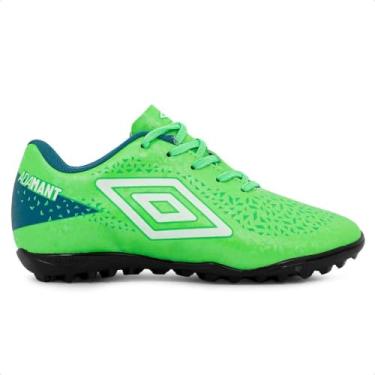 Imagem de Chuteira Umbro Society Adamant Verde e Branca - Junior Verde 35