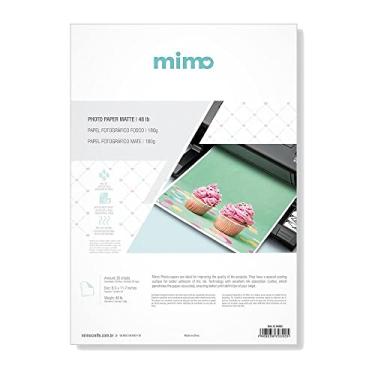 Imagem de Mimo - Papel Fotográfico Fosco - A4-180g - 20 Fls - Qualidade Premium - Controle de Absorção da Tinta Para Melhor Absorção e Resistente a Água - Gramatura de 180 g/m²