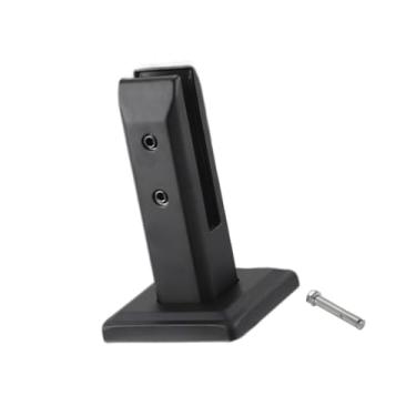 Imagem de Ｂｅｓｇａ Grampo de vidro Espigões de vidro Desempenho estável Premium Fácil instalação Cerca de piscina Espigão para parede de vidro Escadas Deck Corrimão, Preto