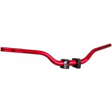 Imagem de Guidão de Alumínio Esportivo Modelo FatBar Vermelho Perolado - Loja Du