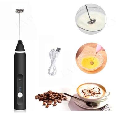 Imagem de Misturador Bebidas Ovos Portátil Recarregável Mini Mixer 2 em 1 - BELL