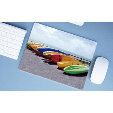 Imagem de Mouse Pad Emborrachado Personalizado Grande Canoas Coloridas - Deluzz