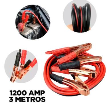 Imagem de Cabo Auxiliar Bateria Caminhão 1200AMP Partida-chupeta - CORREIA