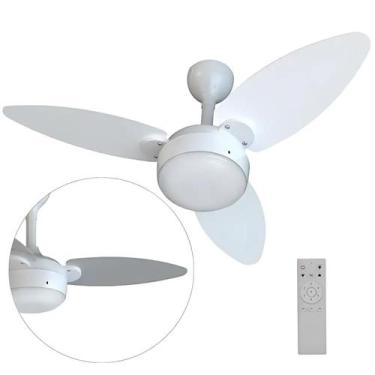 Imagem de Ventilador De Teto Elluz Branco Ventisol Bivolt Com Controle, Bivolt