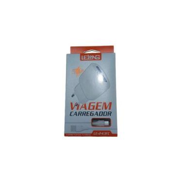 Imagem de Carregador+Cabo Tipo C 1m Lelong Turbo 12.5W -5.1A  LE-243FC