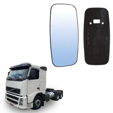 Imagem de Vidro Retrovisor Volvo Fh Nh 2006 2007 Ld Le S Desembaçador - Globo