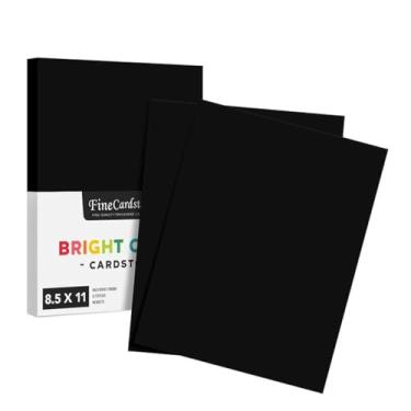 Imagem de Papel cartão colorido premium preto | 50 por pacote | Cartolina grossa superior de 29,5 kg, perfeita para material escolar, artesanato de férias, artes e artesanato | Sem ácido e lignina | 21 x 27 cm