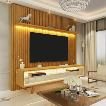 Imagem de Painel e Rack Ripado com LED Nobre 185 Naturale Off White - Gelius - G