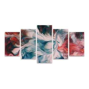 Imagem de Kit Quadros Mosaico Decorativo Tela Pintura Abstrato Colors - Decor Na