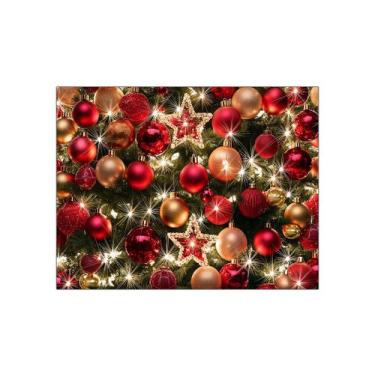 Imagem de Painel de Festa Horizontal 1,55 X 1,20 - Bolinhas de Natal de Vermelho