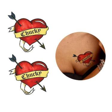 Imagem de Tatuagem Temporária Noiva Chucky Haloween Cosplay - 3I